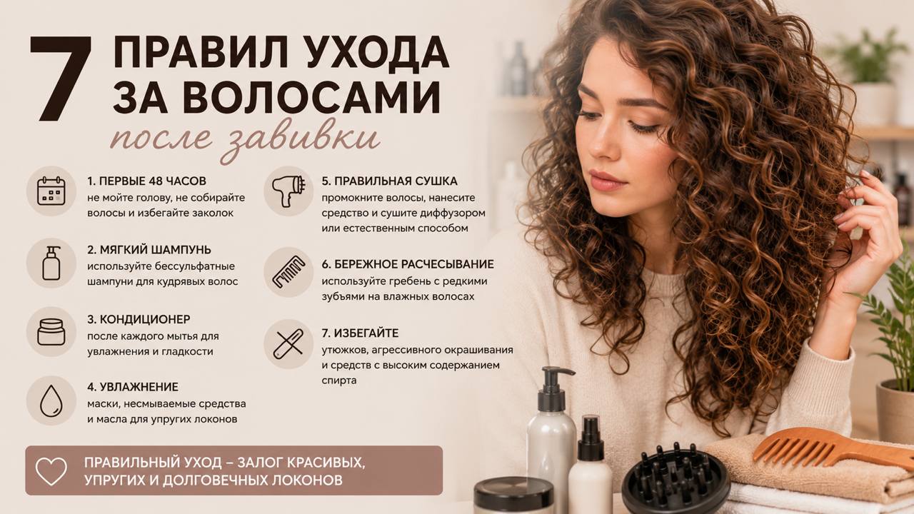 Как ухаживать за волосами после завивки, чтобы локоны радовали как можно дольше
